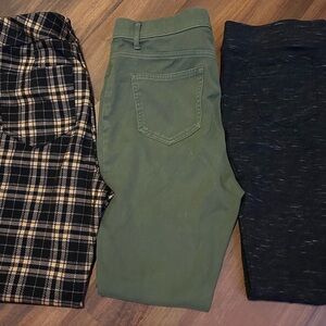 Lot of 3 Business Casual Pants with Pockets Size L 12-14